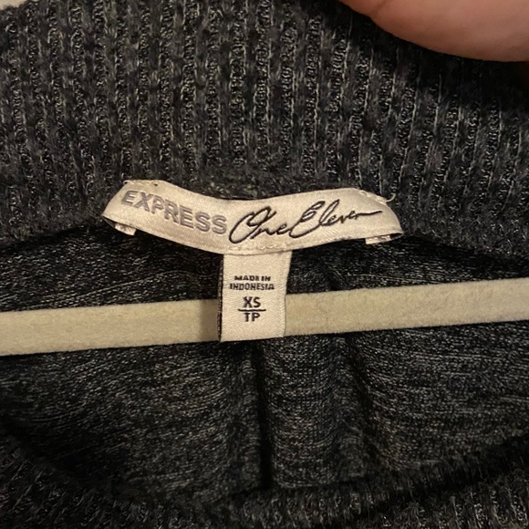 Express gray off the shoulder sweater - Picture 3 of 4